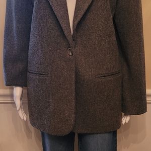 The PERFECT  GREY WOOL BOYFRIEND BLAZER by SAG HARBOR, Sz 12